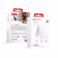 Išorinė baterija suderinama su MagSafe Forcell F-Energy MagStand F10K2 QC3.0 PD 5A 20W 10000 mAh balta