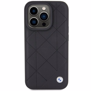 BMW odinis dygsniuotas dėklas telefonui iPhone 15 Pro Max - juodas