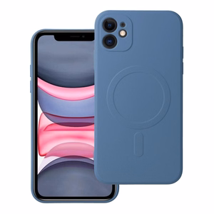 SILICONE MAG COVER dėklas telefonui, suderinamas su MagSafe, IPHONE 11 mėlynas