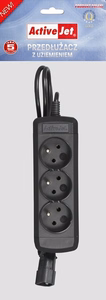 Activejet COMBO IEC 3G – 3 lizdų ilgintuvas su 1.5 m laidu, IEC įėjimas (5901443018506)