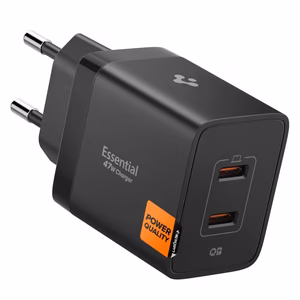 Spigen Essential EE472EU 2 jungtciu USC-C 47W sieninis ikroviklis - Juodas