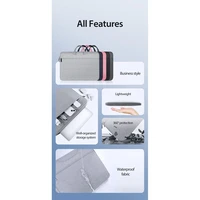 DUX DUCIS krepšys LBTC nešiojamam kompiuteriui 15.5-16" Horizontalus rankinis krepšys šviesiai pilkas