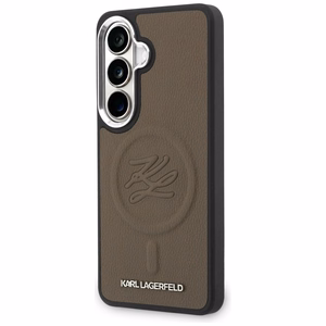 Karl Lagerfeld dėklas Embossed Ring Initials MagSafe Samsung Galaxy S26 Plus rudas