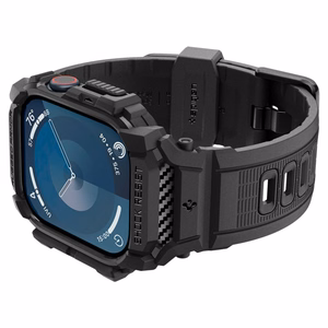 Spigen Rugged Armor dėklas Apple Watch 10 46mm laikrodžiui - juodas