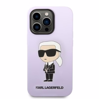 Karl Lagerfeld KLHCP14XSNIKBCU iPhone 14 Pro Max 6.7" kietas dėklas violetinis Silikon Ikonik