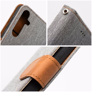JEANS knygos tipo dėklas, skirtas Xiaomi Redmi 13C / POCO C65, pilkas