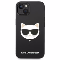 Karl Lagerfeld KLHMP14MSLCHBK iPhone 14 Plus 6.7 "kietas dėklas juodas / juodas Silikoninis Choupette Galva Magsafe