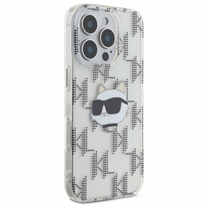 Karl Lagerfeld IML Choupette Head Electroplated Dėklas telefonui iPhone 16 Pro Max - skaidrus