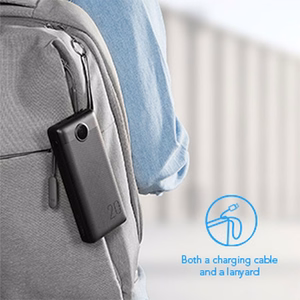 VEGER Išorinė baterija 20000 mAh su įmontuotu kabeliu Micro USB / Type C / Lightning C20 (W2047 / W2059) juoda