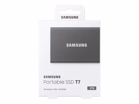 SAMSUNG nešiojamas SSD T7 2TB pilkas