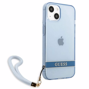 Guess GUHCP13SHTSGSB iPhone 13 mini 5.4" синий/синий жёсткий чехол Translucent Strap