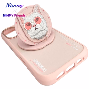Nimmy Glasses Cool Cat MagSafe dėklas iPhone 16 - rožinis
