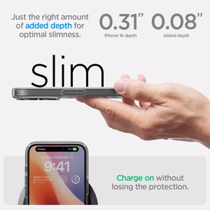 Spigen Ultra Hybrid dėklas telefonui iPhone 16 Plus - skaidrus