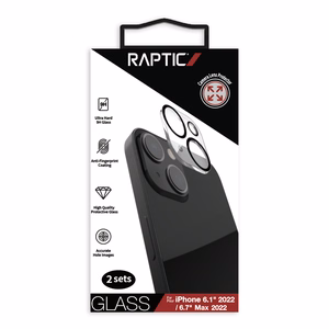 Raptic X-Doria Camera Protector Glass 2 vnt. iPhone 14 - grūdintas stiklas kameros objektyvo