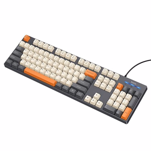 Проводная QWERTY-клавиатура Hoco GM61, трехцветная (белая, серая, оранжевая)