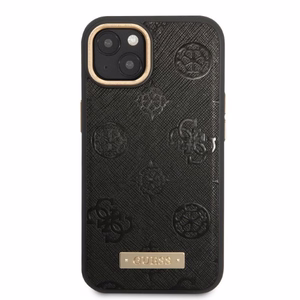Guess GUHMP13MSAPSTK iPhone 13 6.1 Black/Black hardcase Peony Logo Plate MagSafe