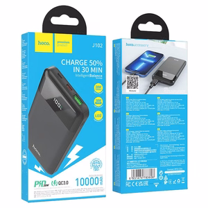 Išorinė baterija (f) Hoco 10000 mAh QC3.0 PD 3A 20W J102 juoda
