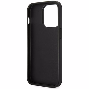 Karl Lagerfeld Saffiano Choupette Head Patch dėklas telefonui iPhone 14 Pro Max - juodas