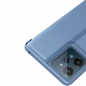 Clear View Case dėklas telefonui Realme C31 atverčiamas dėklas juodas