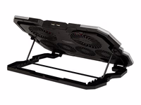 6 ventiliatorių „VORTEX RGB“ nešiojamojo kompiuterio aušinimo kilimėlis