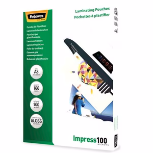 Fellowes laminavimo vokeliai blizgūs A3 100mic 100 vnt.
