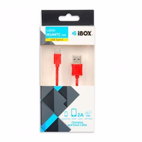 I-BOX USB 2.0 C TIPO KABELIS, 2A 1M RAUDONAS