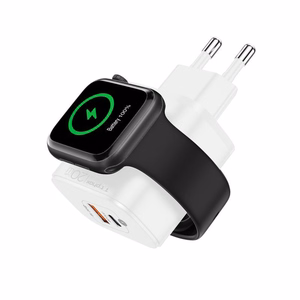 SIENINIS ĮKROVIKLIS T-PHOX T-PP20 GAN iWATCH 3IN1 BALTAS