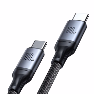 Joyroom Speedy Series S-A21 2in1 USB-C - USB-C / USB-C kabelis 100W 1.5 m - juodas