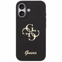 Guess Fixed Glitter Big 4G dėklas telefonui iPhone 17 - juodas