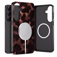 Tech-Protect Lamano MagSafe Dėklas for Samsung Galaxy S26+ - rudas and juodas