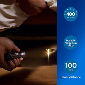 Philips SFL7000T/10 purslams atsparus aliumininis LED žibintuvėlis, 400 lm, IPX4