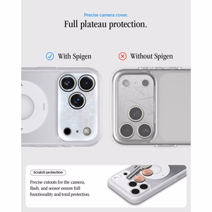 Spigen Ultra Hybrid MagSafe dėklas iPhone 18 Pro / 17 Pro, sidabrinis