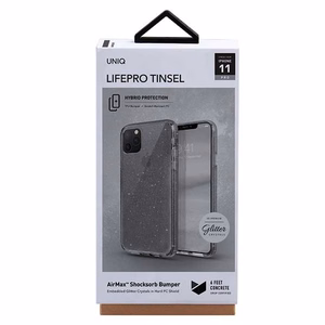 Uniq LifePro Tinsel dėklas telefonui iPhone 11 Pro - juodas