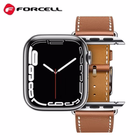FORCELL F-DESIGN FA20 ekologiškos odos dirželis APPLE laikrodžiui 42 / 44 / 45 / 49 mm juodas