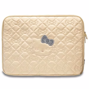 Hello Kitty Zip PU Quilted Bows чехол для ноутбука 14" - золотой