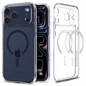 Spigen Ultra Hybrid MagSafe deklas, skirtas iPhone 17 Pro - Skaidrus tamsiai melynas