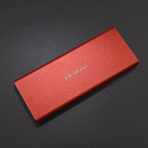 Qoltec 51831 dėklas | M.2 SSD | SATA | NGFF | USB 3.0 | Super speed 5Gb/s | 2TB | raudonas
