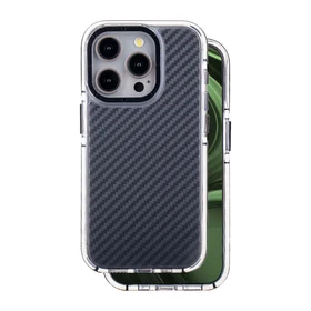 Akrilinis anglies dėklas telefonui iPhone 15 Pro 6,1 (m) - juodas