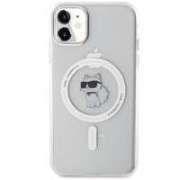 Karl Lagerfeld IML Choupette MagSafe dėklas iPhone 11 / Xr - skaidrus