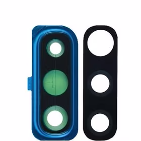 Samsung A505 A50 2019/A705 A70 2019 kameros stikliukas su rėmeliu Blue ORG