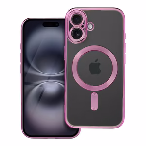 чехол iPhone 16 Electro Mag Cover совместим с MagSafe розовый