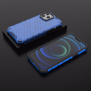 Honeycomb Case броневой чехол с TPU бампером для iPhone 13 Pro Max синий