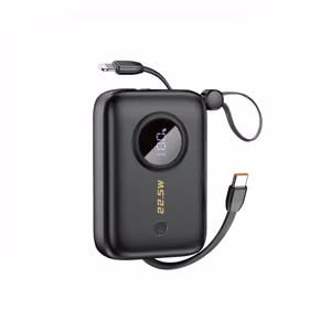 Power Bank Dudao "K14" black 10000mAh (PD / QC3.0) + Type-C / Lightning cable