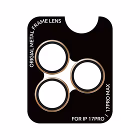 Rock Tempered stiklas Pure Series Camera Lens on camera for Iphone 17 Pro/17 Pro Max (lens 3 pieces) oranžinis