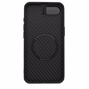 Nillkin CarboProp Magnetic dėklas with kameros dangtelis and stovas iPhone 16e / 17e - juodas