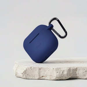 Etteri silikoninis dėklas, skirtas AirPods 4 tamsiai mėlynas