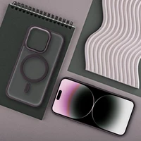 MATTE MAG COVER dėklas telefonui, suderinamas su MagSafe, skirtas SAMSUNG S25 PLUS, violetinis