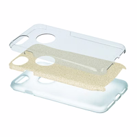 Blizgus 3in1 dėklas telefonui iPhone 7 / 8 / SE 2020 / SE 2022 auksinis