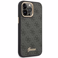 Guess GUHCP14XHG4SHK iPhone 14 Pro Max 6.7" juodas / juodas dėklas telefonui (m) 4G su vintagine aukso logotipo dizainu