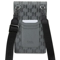 Karl Lagerfeld dėklas KLWBSAKHPCG rankinė - sidabrinė Saffiano monograma Choupette